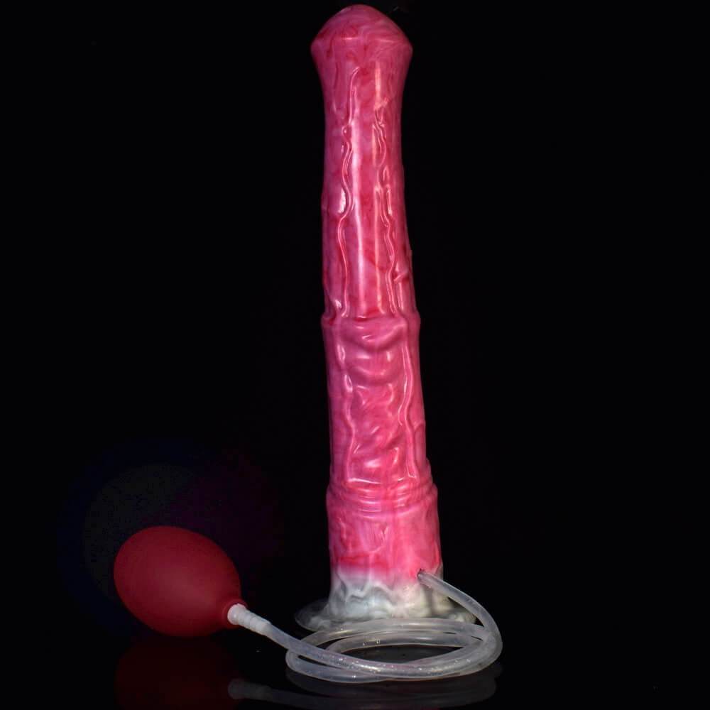 DILDO GÉANT CHEVAL EN SILICONE 11 POUCES ROUGE