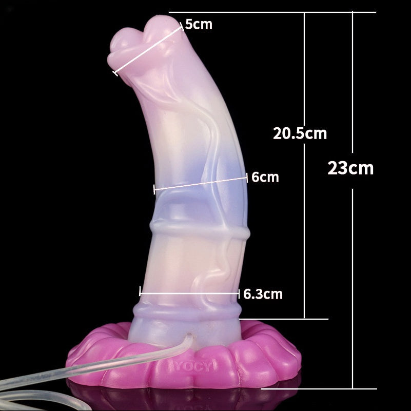 DILDO SQUIRTING CHEVAL SILICONE 8 POUCES ÉJACULANT