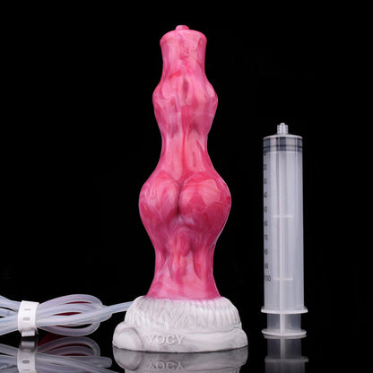 DILDO SQUIRTING POUR CHIEN EN SILICONE 8 POUCES ROSE