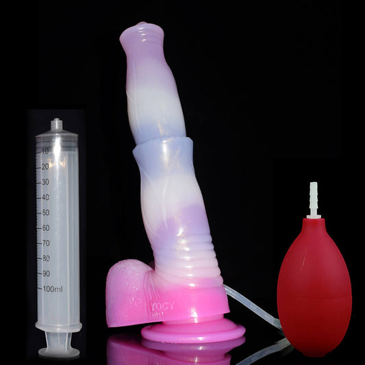 SQUIRTING DILDO HORSE EJACULATING SILICONE 9 INCH