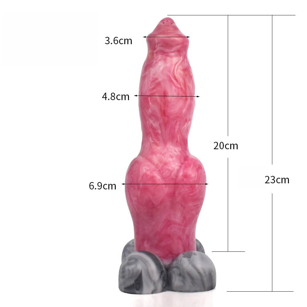 SQUIRTING DILDO ANAL SILICONE 9 RED