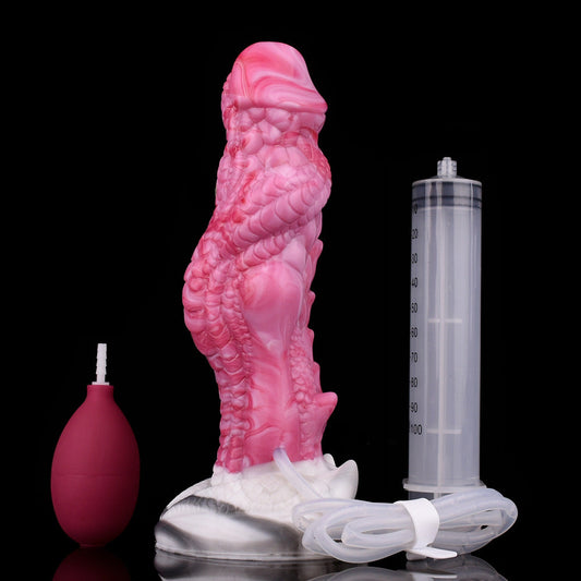 SQUIRTING DILDO MONSTER SILICONE 8 INCH PINK