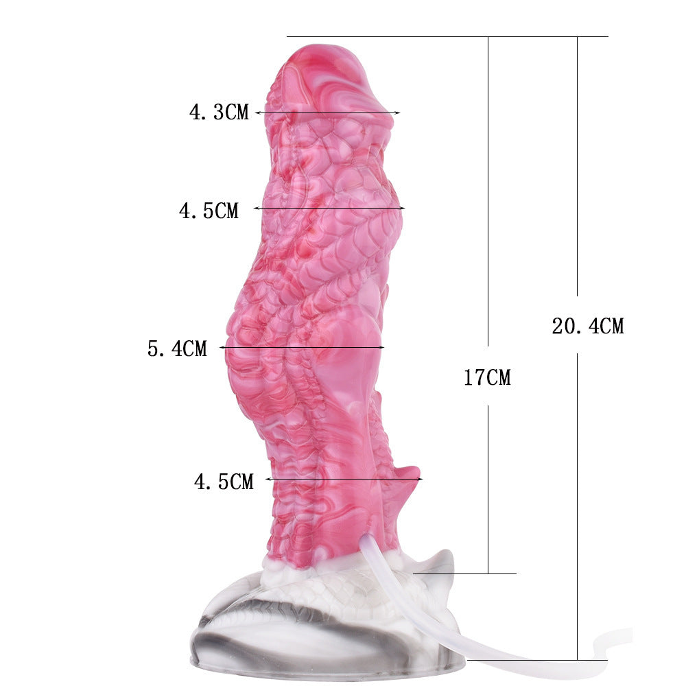 Gode ​​gicleur monstre en silicone de 20,3 cm, rose