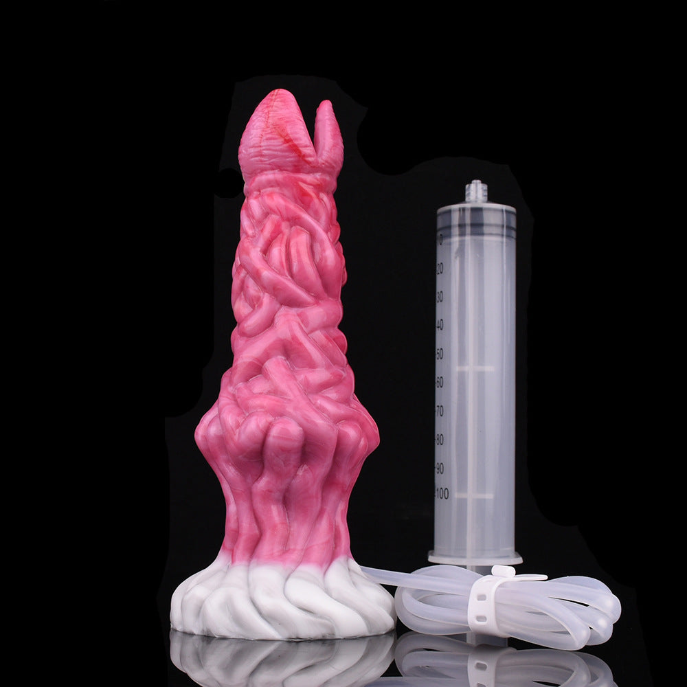 Gode ​​gicleur monstre en silicone de 20,3 cm, rose