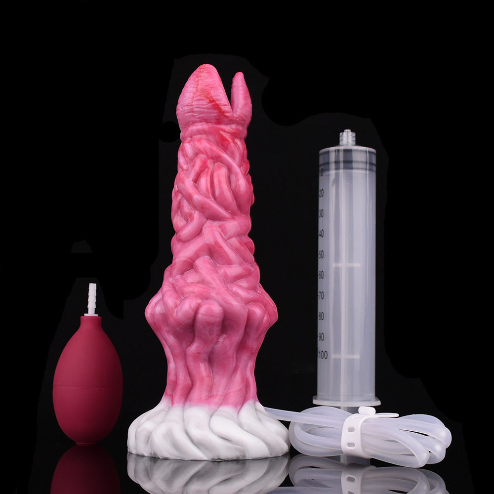 Gode ​​gicleur monstre en silicone de 20,3 cm, rose