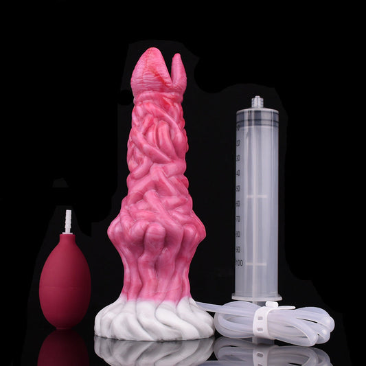 SQUIRTING DILDO MONSTER SILICONE 8 INCH PINK