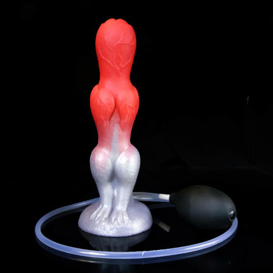 SQUIRTING KNOTTED DILDO SILICONE 8 INCH