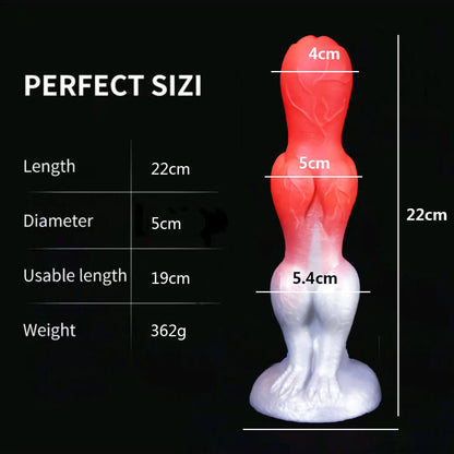 SQUIRTING KNOTTED DILDO SILICONE 8 INCH