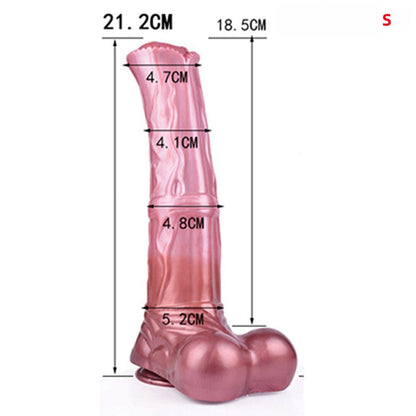 ÉNORME GODE HORSED SILICONE 14 POUCES ROSE