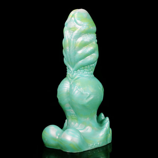 DILDO NOUÉ FANTASY SILICONE 8 POUCES VERT