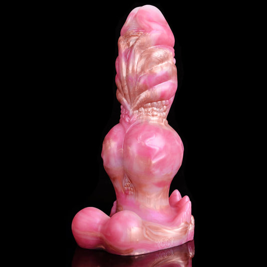 DILDO NOUÉ FANTASY SILICONE 8 POUCES ROSE