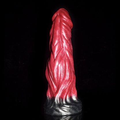 DILDO NOUÉ MONSTRE SILICONE 6 POUCES ROUGE