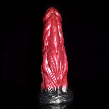 DILDO NOUÉ MONSTRE SILICONE 6 POUCES ROUGE