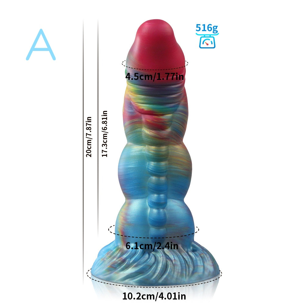 MONSTER DILDO KNOTTED SILICONE 7 INCH