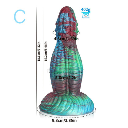 Gode ​​Monstre en Silicone Noué 7 pouces