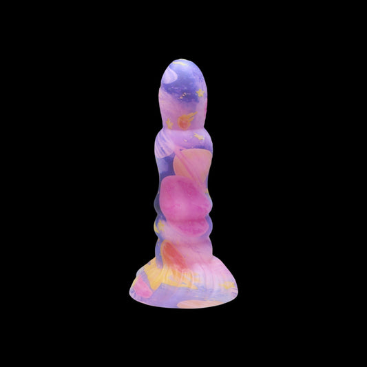 MONSTER DILDO KNOTTED FANTASY SILICONE 7 INCH PINK