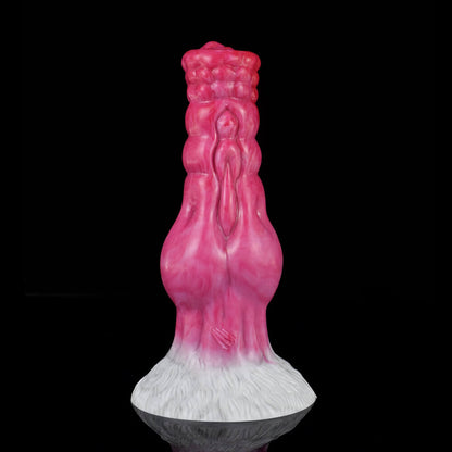 MONSTER DILDO KNOTTED SILICONE 7 INCH PINK