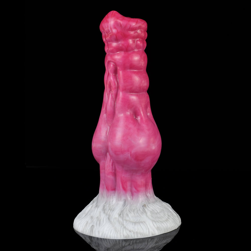 MONSTER DILDO KNOTTED SILICONE 7 INCH PINK