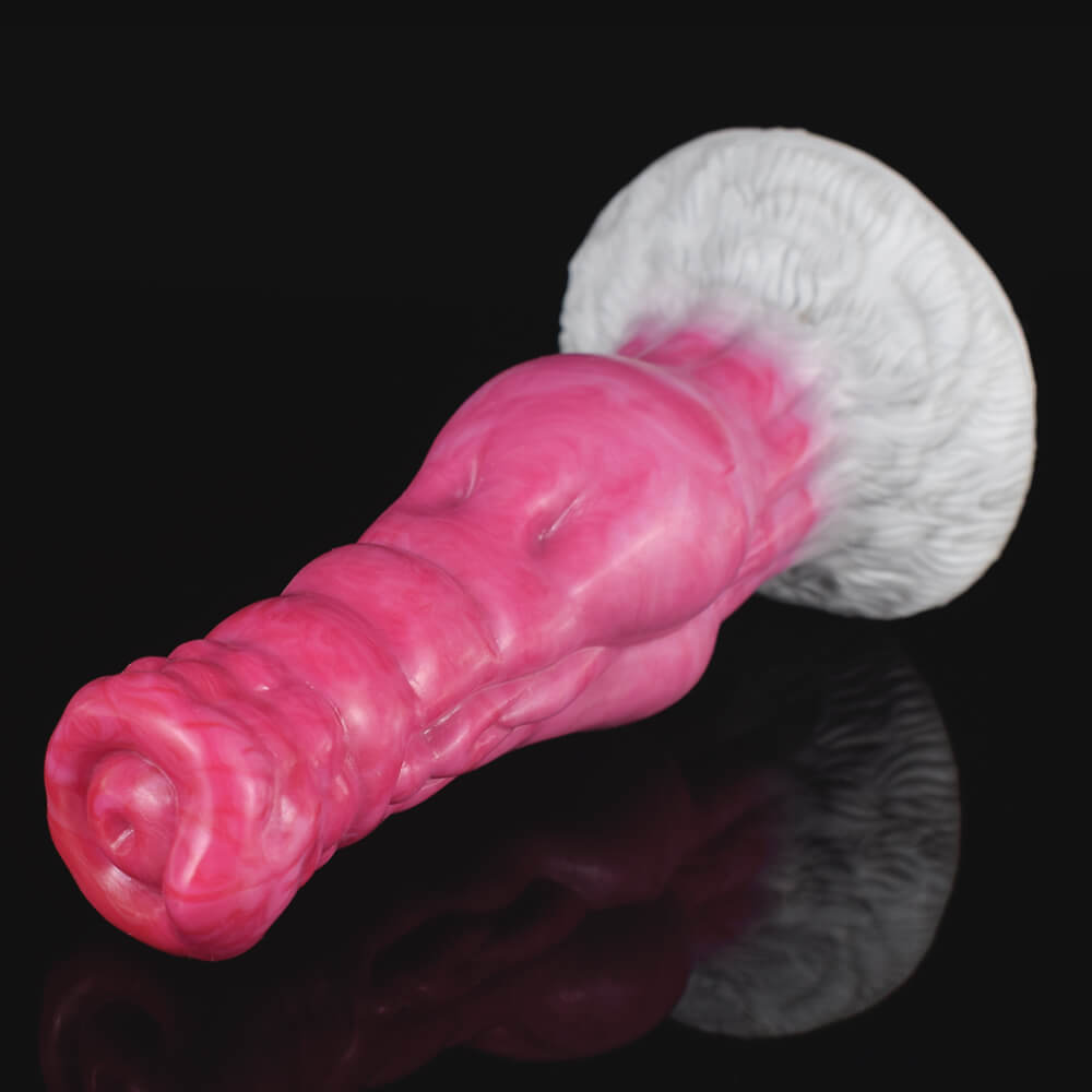 MONSTER DILDO KNOTTED SILICONE 7 INCH PINK