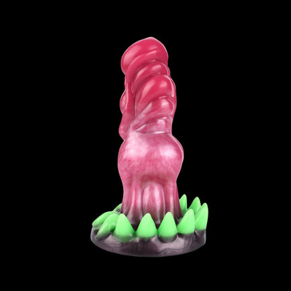 MONSTER DILDO KNOTTED SILICONE 7 INCH PINK