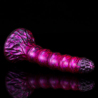 DILDO NOUÉ MONSTRE SILICONE 7 POUCES VIOLET