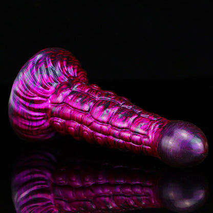 MONSTER DILDO KNOTTED FANTASY SILICONE 7 INCH PURPLE