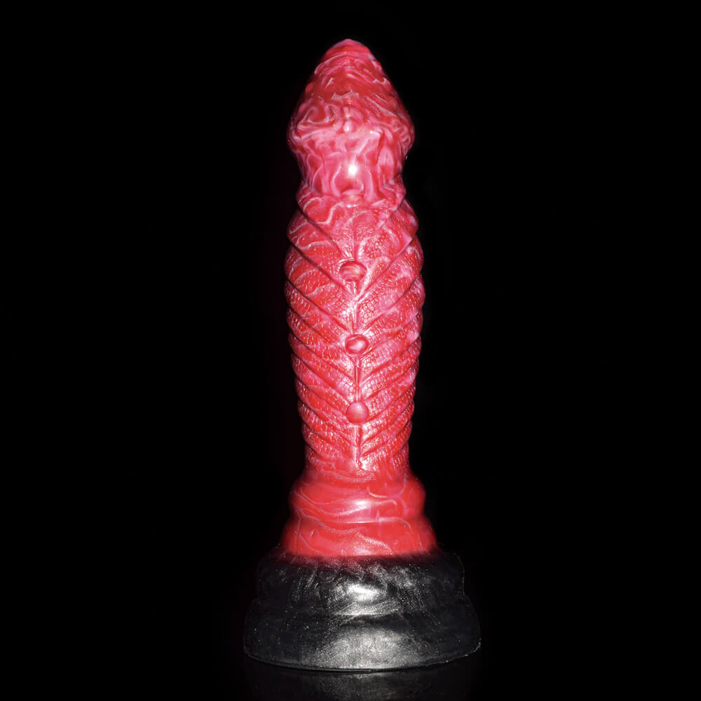 Gode ​​Monstre Noué En Silicone 7 Pouces Rouge