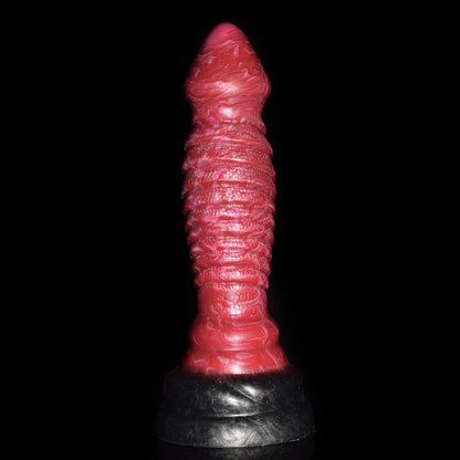 MONSTER DILDO ANAL SILICONE 7 INCH RED