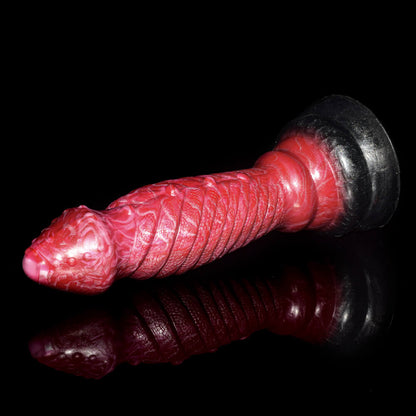 MONSTER DILDO ANAL SILICONE 7 INCH RED