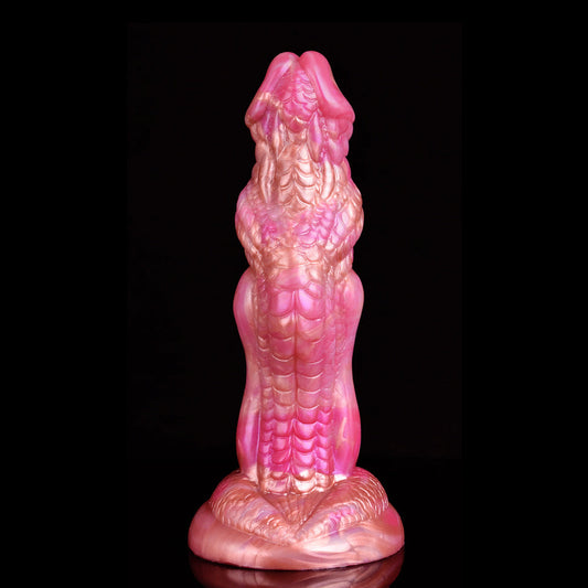 MONSTER DILDO KNOTTED SILICONE 8 INCH PINK