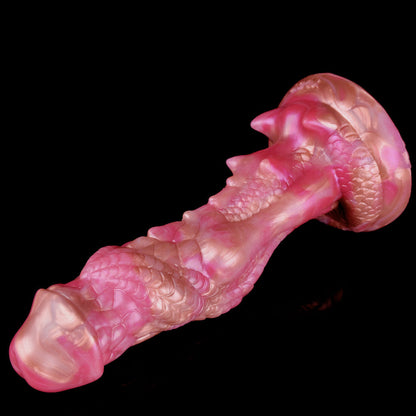 MONSTER DILDO KNOTTED SILICONE 8 INCH PINK