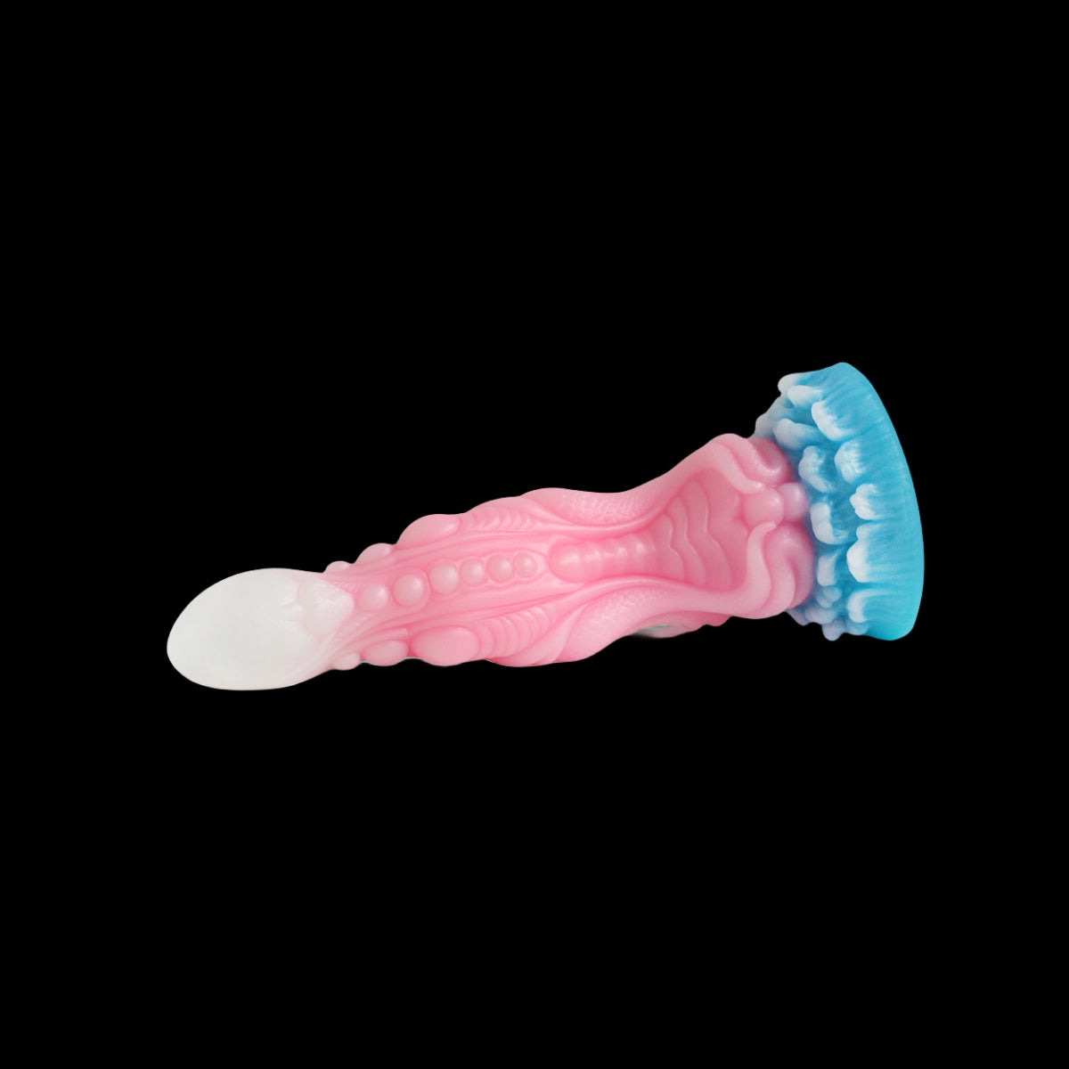 MONSTER DILDO GLOW IN THE DARK SILICONE 10 INCH KNOTTED