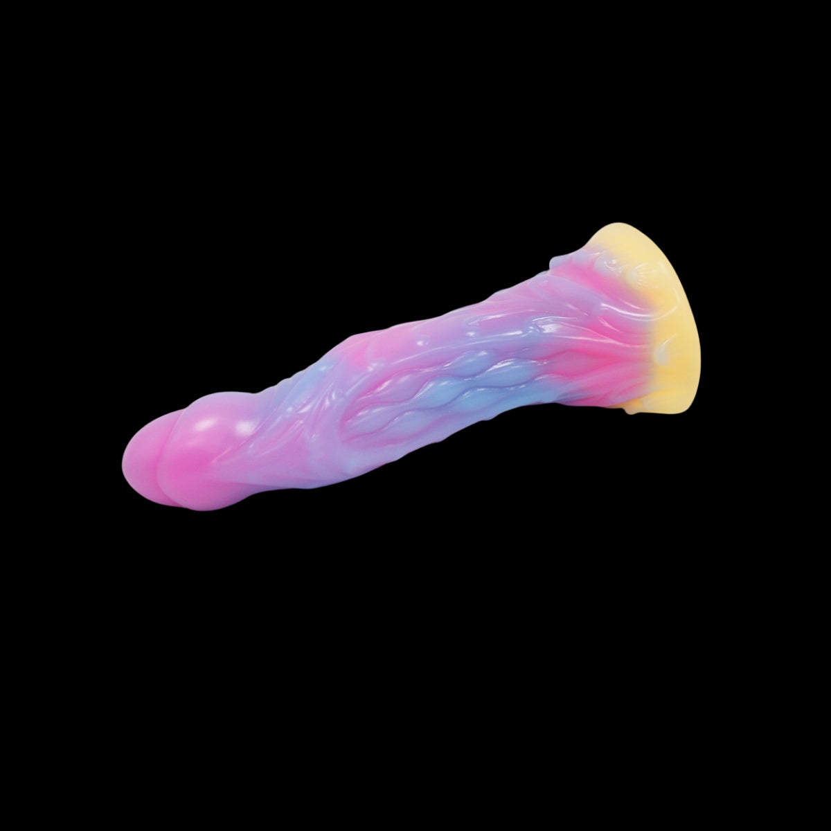 DOG DILDO KNOTTED SILICONE 6 INCH GLOW IN THE DARK