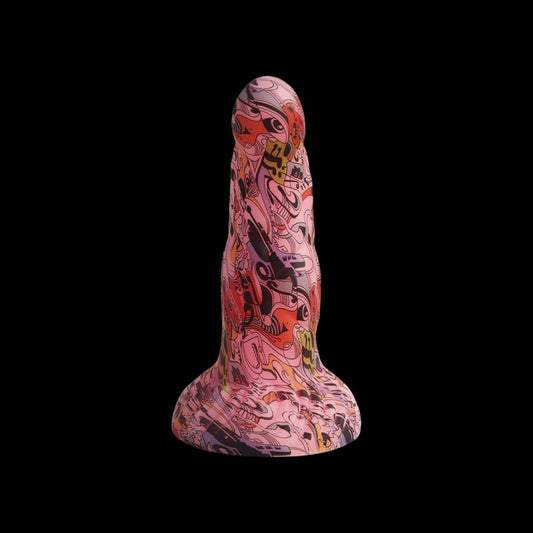 KNOTTED DILDO MONSTER SILICONE 7 INCH GLOW IN THE DARK