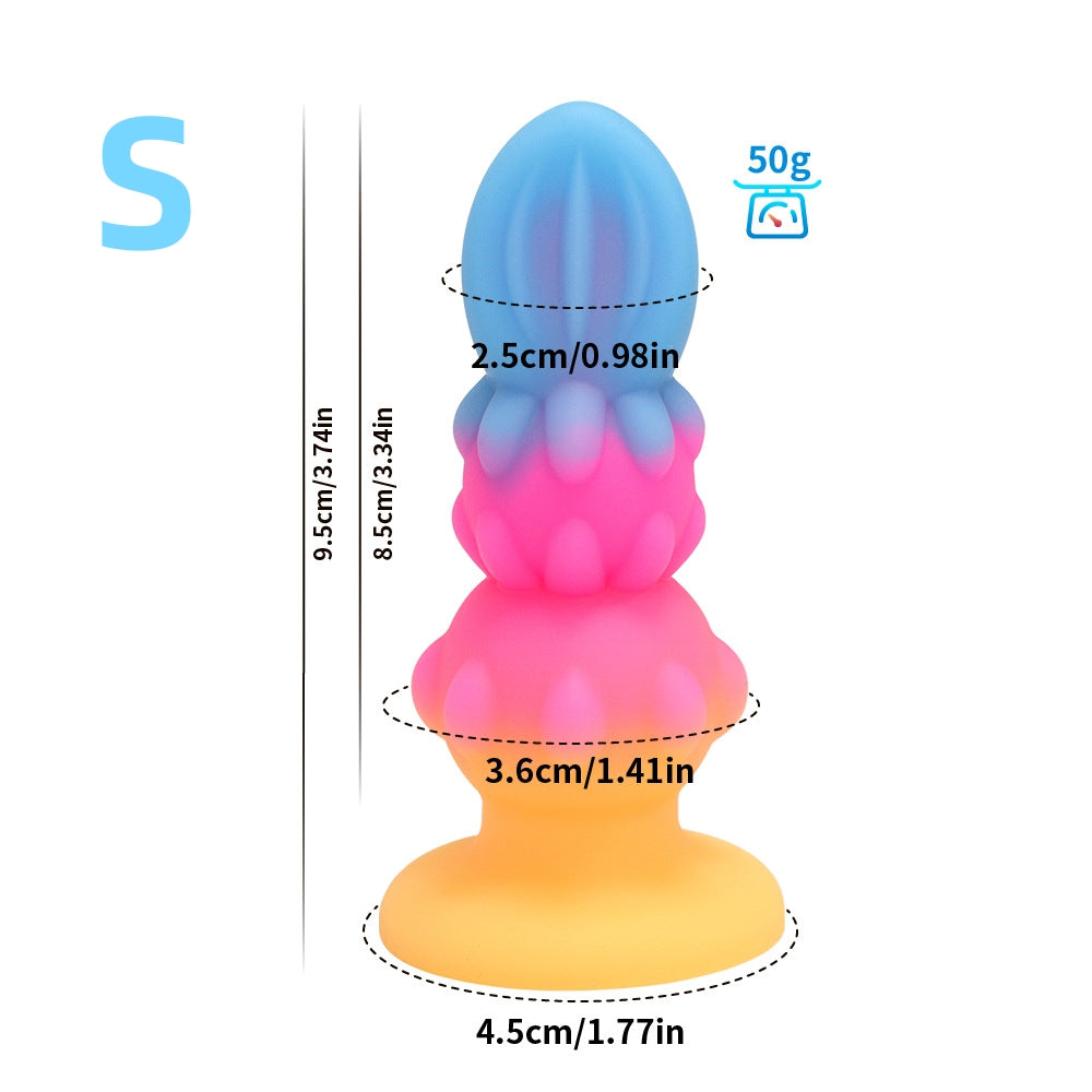 KNOTTED DILDO FANTASY GLOW IN THE DARK SILICONE 7