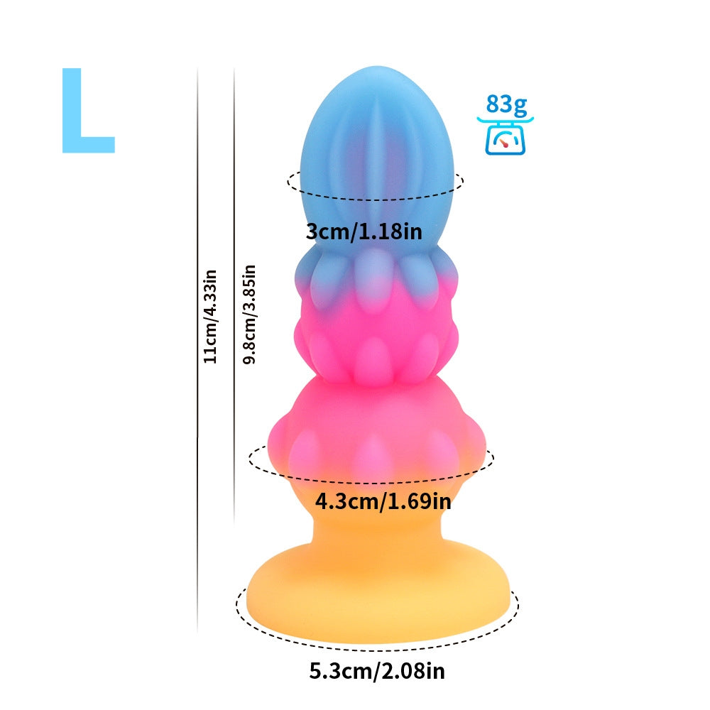 KNOTTED DILDO FANTASY GLOW IN THE DARK SILICONE 7