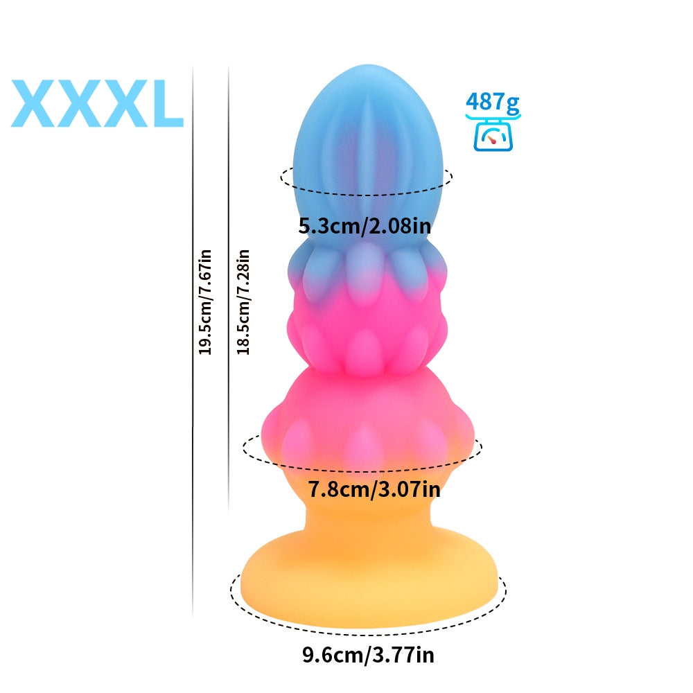 KNOTTED DILDO FANTASY GLOW IN THE DARK SILICONE 7