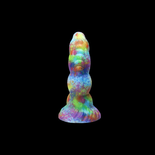 KNOTTED DILDO MONSTER SILICONE 7 INCH GLOW IN THE DARK