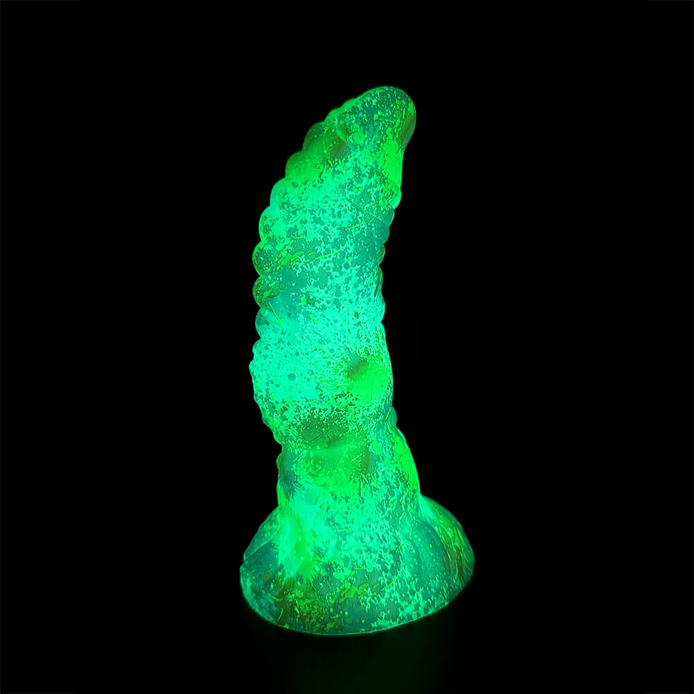 KNOTTED DILDO MONSTER SILICONE 7 INCH GLOW IN THE DARK