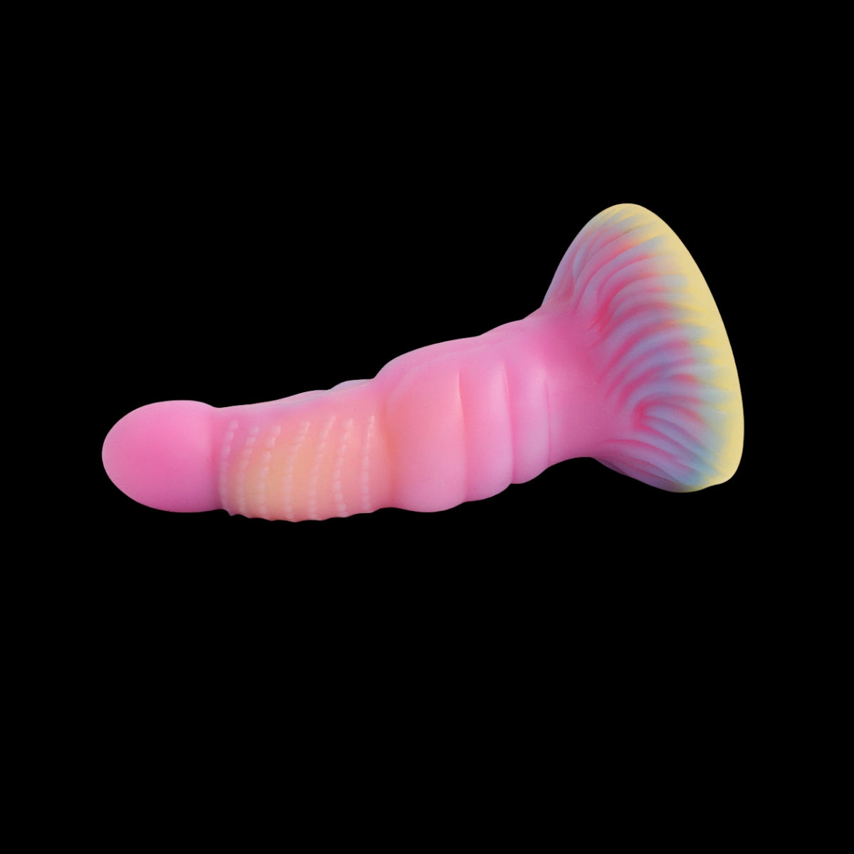 MONSTER DILDO KNOTTED SILICONE 7 INCH GLOW IN THE DARK