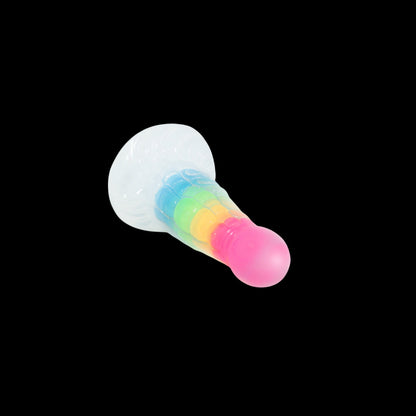 FANTASY DILDO KNOTTED GLOW IN THE DARK SILICONE 7 INCH