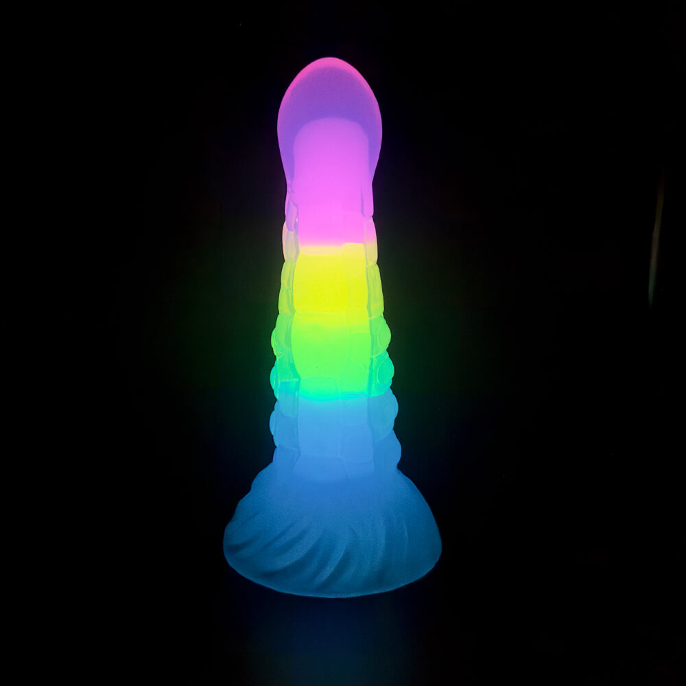 FANTASY DILDO KNOTTED GLOW IN THE DARK SILICONE 7 INCH