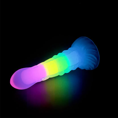 FANTASY DILDO KNOTTED GLOW IN THE DARK SILICONE 7 INCH