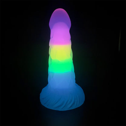 KNOTTED DILDO MONSTER SILICONE 7 INCH GLOW IN THE DARK