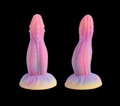 KNOTTED DILDO MONSTER SILICONE 8 INCH GLOW IN THE DARK