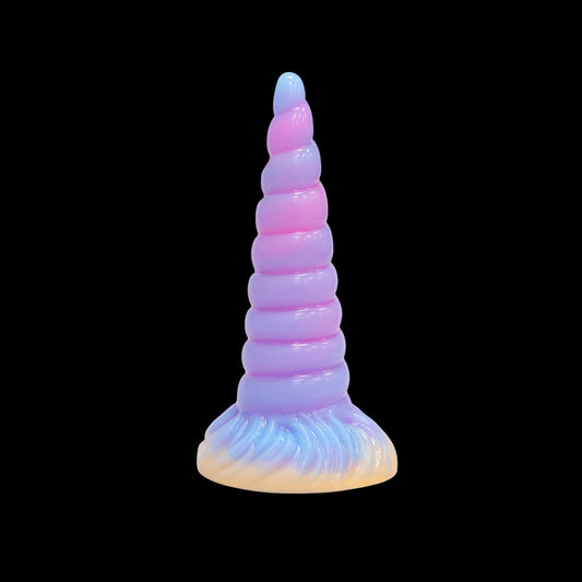 KNOTTED DILDO TENTACLE SILICONE 8 INCH  GLOW IN THE DARK