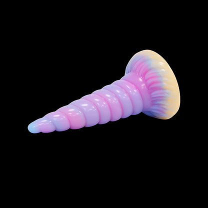 KNOTTED DILDO TENTACLE SILICONE 8 INCH  GLOW IN THE DARK