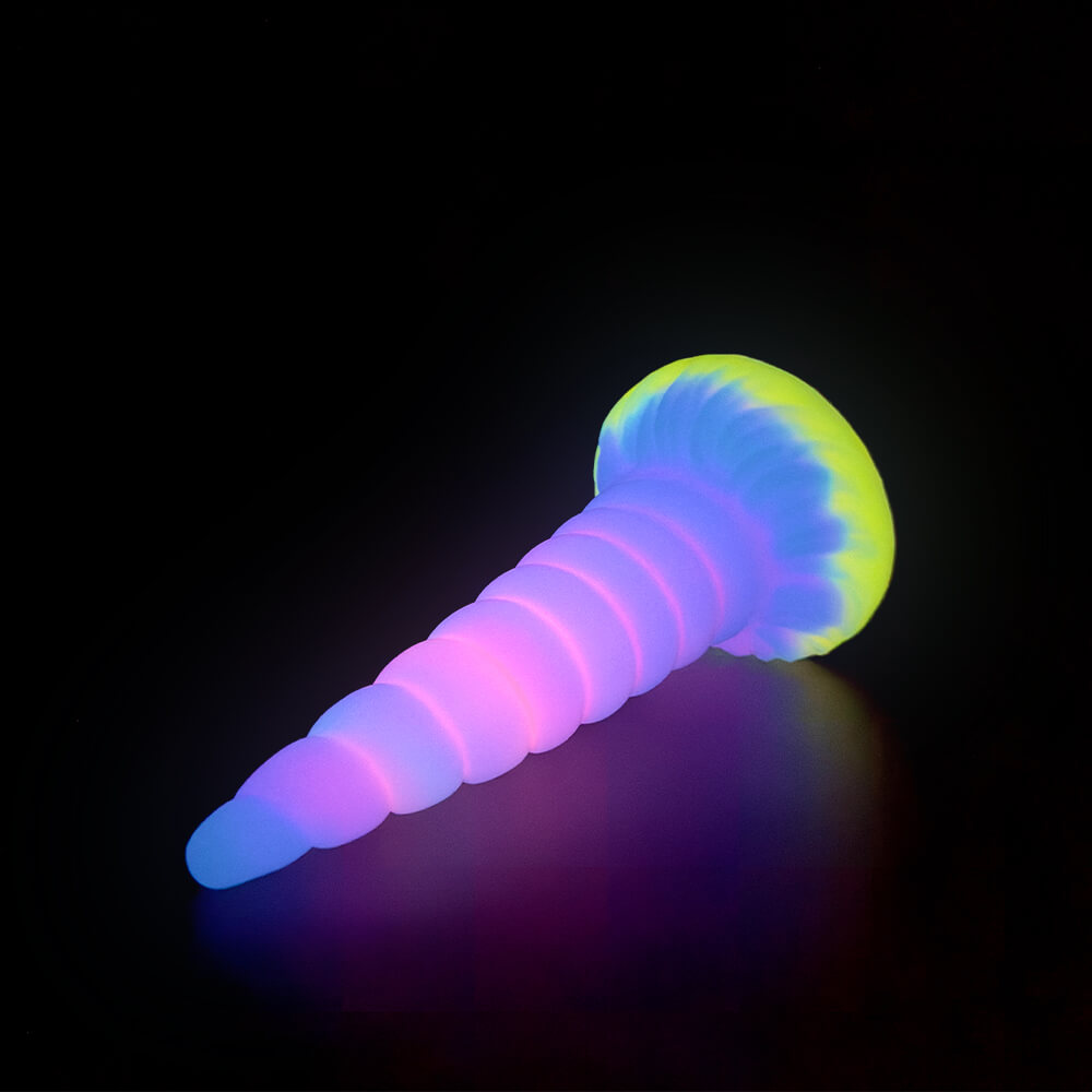 KNOTTED DILDO TENTACLE SILICONE 8 INCH  GLOW IN THE DARK