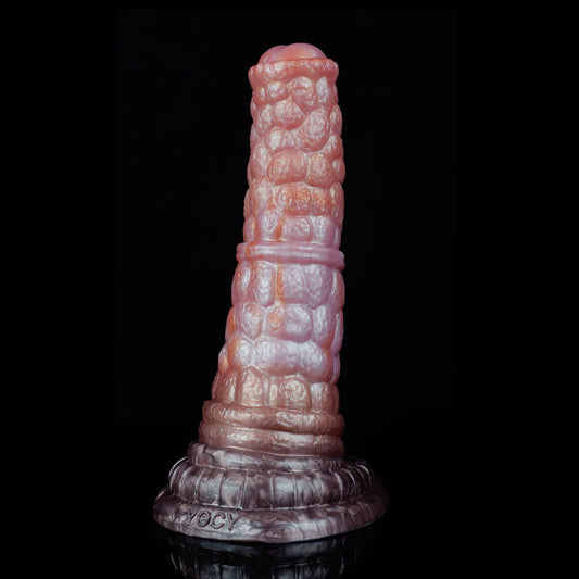 HORSE DILDO KNOTTED SILICONE 7 INCH FLESH