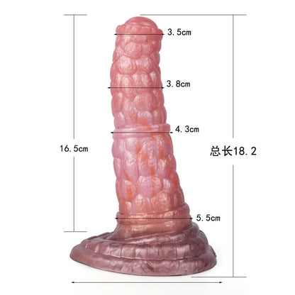 DILDO CHEVAL NOUÉ EN SILICONE 7 POUCES CHAIR